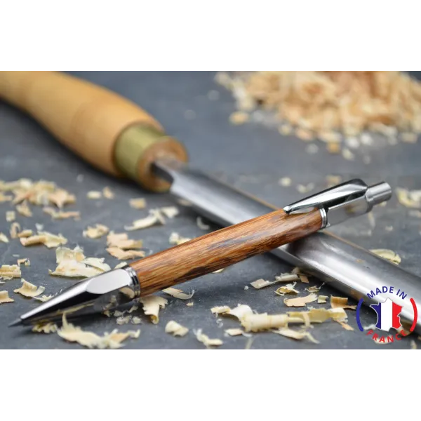 Lyloo mechanical pencil pen made of snake wood from Guyana Snake wood of Guyana - Au Bois Enchanté