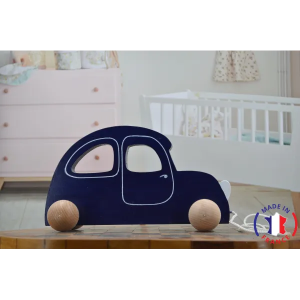 2CV en bois à tirer Bois Hêtre - Au Bois Enchanté