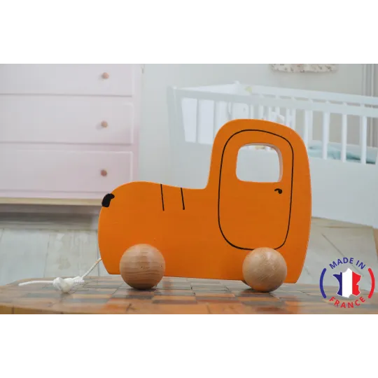 Wooden Pull Car Beech Wood - Au Bois Enchanté