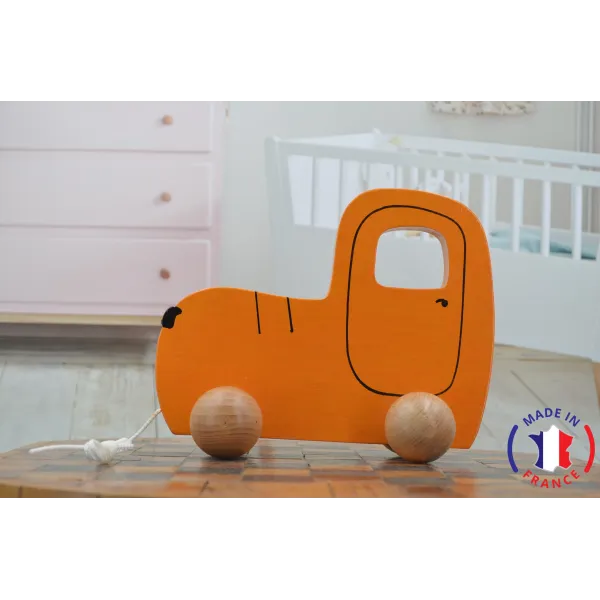 Wooden Pull Car Beech Wood - Au Bois Enchanté
