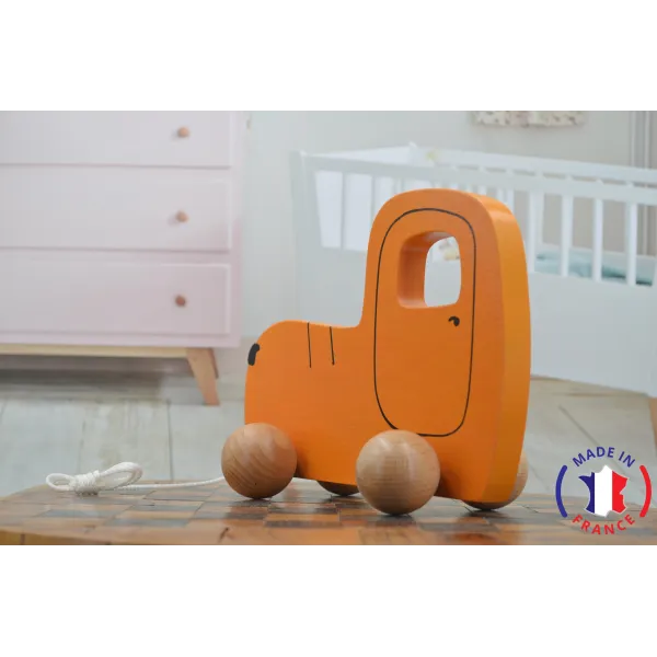 Wooden Pull Car Beech Wood - Au Bois Enchanté