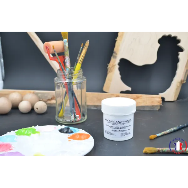 Apprêt blanc 125gr norme jouet pour bois  - Au Bois Enchanté