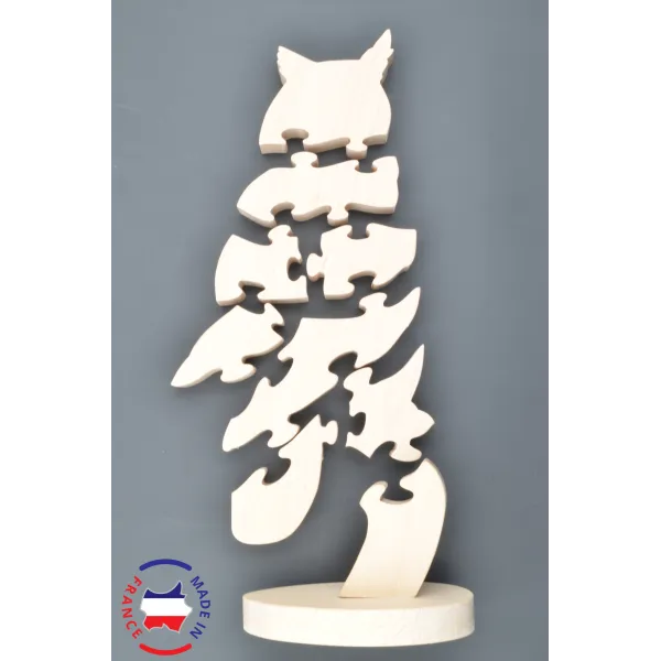Wooden puzzle owl to paint Beech Wood - Au Bois Enchanté