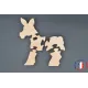 Raw wood donkey puzzle to paint Beech Wood - Au Bois Enchanté