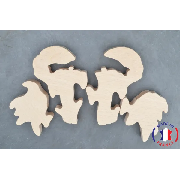 Puzzle crabe en bois brut à peindre Bois Hêtre - Au Bois Enchanté