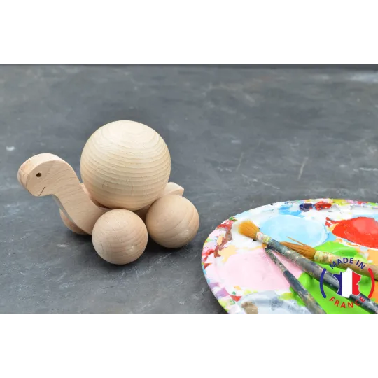 tortue boule en bois Bois Hêtre - Au Bois Enchanté