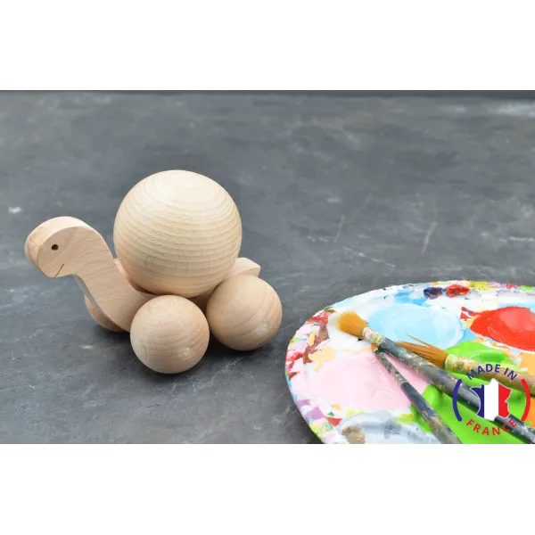 tortue boule en bois Bois Hêtre - Au Bois Enchanté