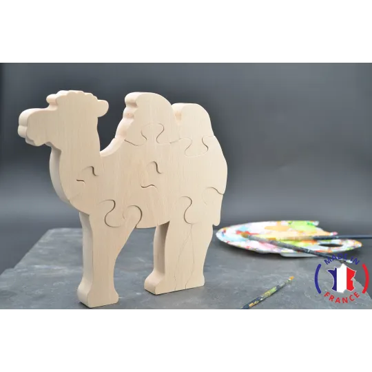 Camel puzzle to paint in wood Beech Wood - Au Bois Enchanté