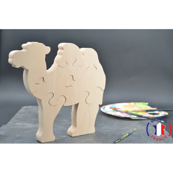 Camel puzzle to paint in wood Beech Wood - Au Bois Enchanté