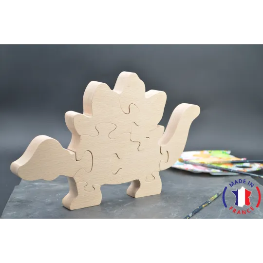 Puzzle Dinosaure à peindre en bois Bois Hêtre - Au Bois Enchanté