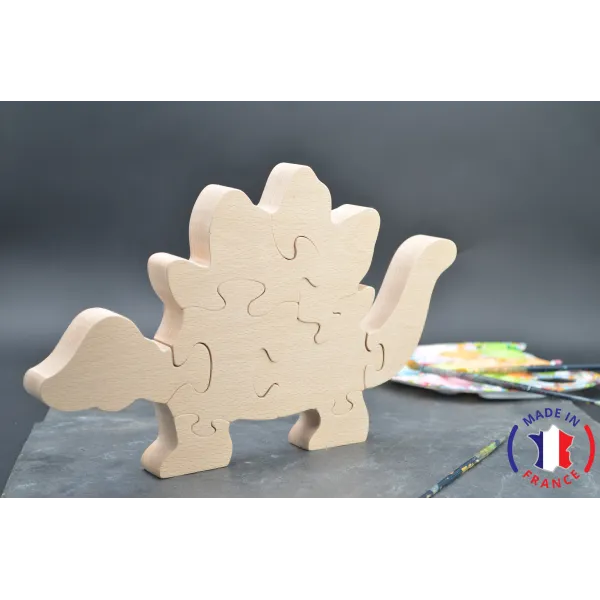 Puzzle Dinosaure à peindre en bois Bois Hêtre - Au Bois Enchanté
