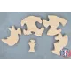 Wooden rhinoceros puzzle to paint Beech Wood - Au Bois Enchanté