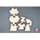 Puzzle Cow to paint in wood Beech Wood - Au Bois Enchanté