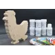Puzzle bois poule + peintures Bois Hêtre - Au Bois Enchanté