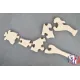 Giraffe Wood Puzzle - Paintings Beech Wood - Au Bois Enchanté