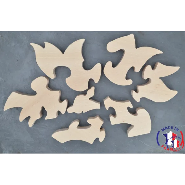 Hedgehog Wood Puzzle - Paintings Beech Wood - Au Bois Enchanté