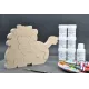 Puzzle bois lion + peintures Bois Hêtre - Au Bois Enchanté