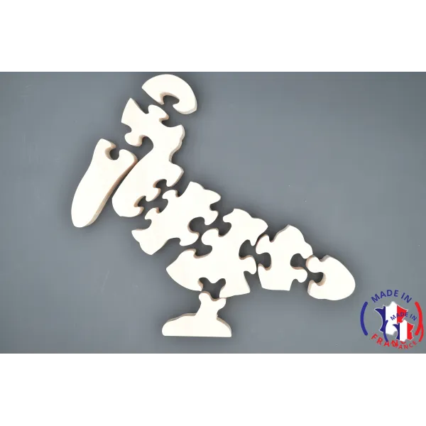 Puzzle bois pélican + peintures Bois Hêtre - Au Bois Enchanté