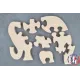 Elephant wood puzzle - paintings Beech Wood - Au Bois Enchanté
