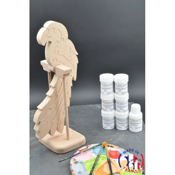 Parrot wood puzzle - paintings Beech Wood - Au Bois Enchanté