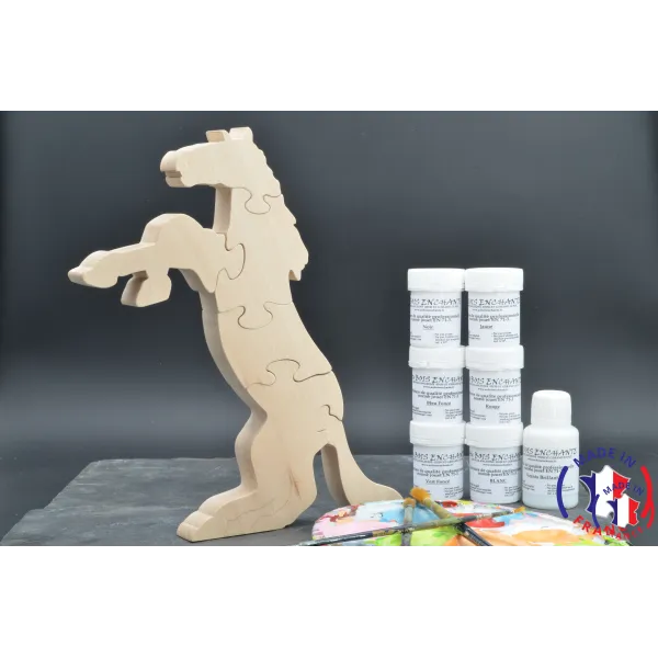Horse wood puzzle - paintings Beech Wood - Au Bois Enchanté