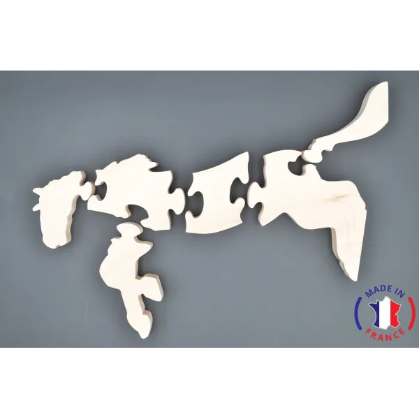 Horse puzzle to paint in wood Beech Wood - Au Bois Enchanté