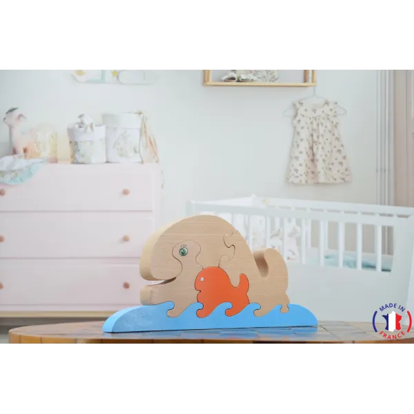 Puzzle en bois baleine Bois Hêtre - Au Bois Enchanté