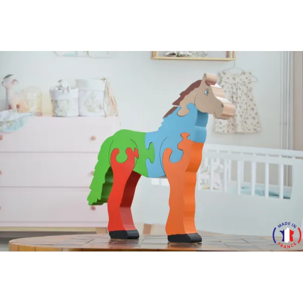 Puzzle en bois Cheval Bois Hêtre - Au Bois Enchanté