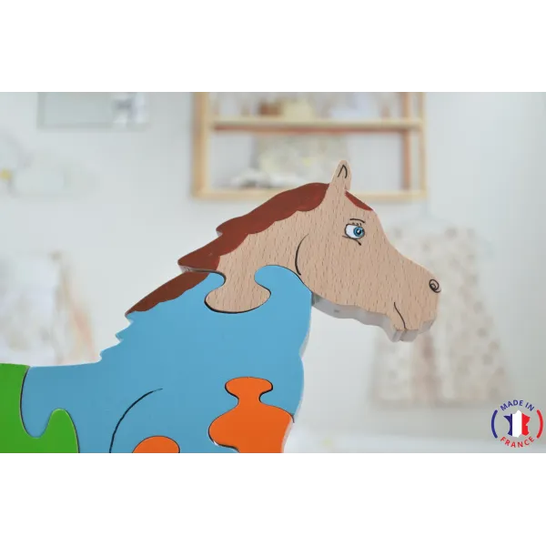 Puzzle en bois Cheval Bois Hêtre - Au Bois Enchanté
