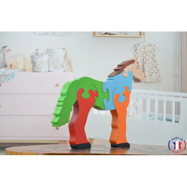 Puzzle en bois Cheval Bois Hêtre - Au Bois Enchanté
