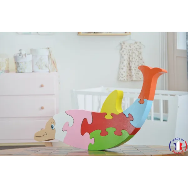 Dolphin wooden puzzle Beech Wood - Au Bois Enchanté