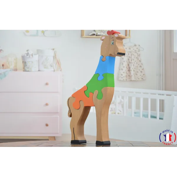 Puzzle en bois girafe Bois Hêtre - Au Bois Enchanté
