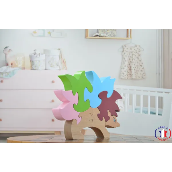 Puzzle en bois hérisson Bois Hêtre - Au Bois Enchanté