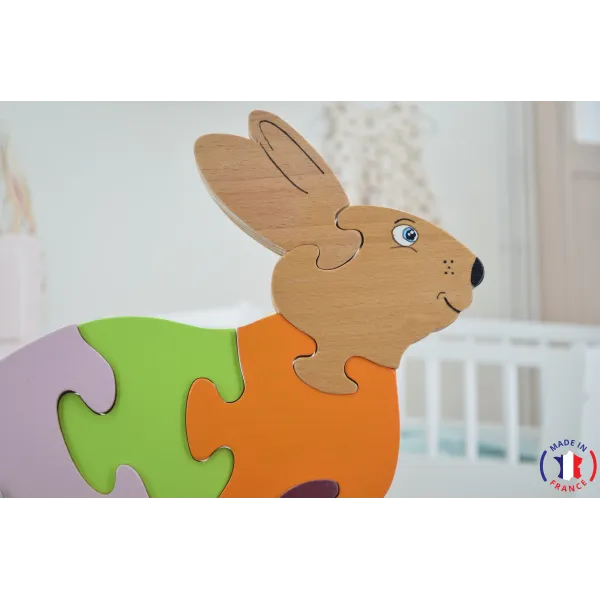 Wooden puzzle Rabbit Beech Wood - Au Bois Enchanté