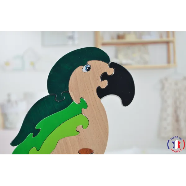 Parrot wooden puzzle  - Au Bois Enchanté