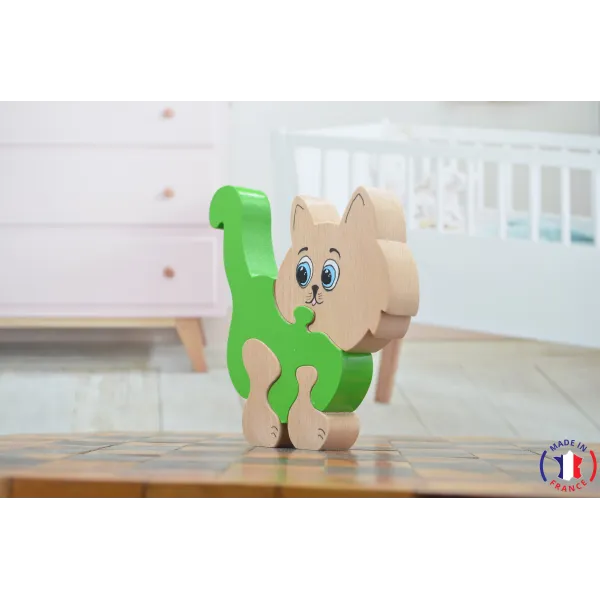Puzzle en bois chat Bois Hêtre - Au Bois Enchanté