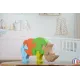 Rhinoceros wooden puzzle Beech Wood - Au Bois Enchanté