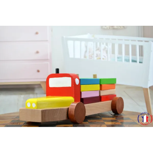 Camion en bois éducatif Bois Hêtre - Au Bois Enchanté