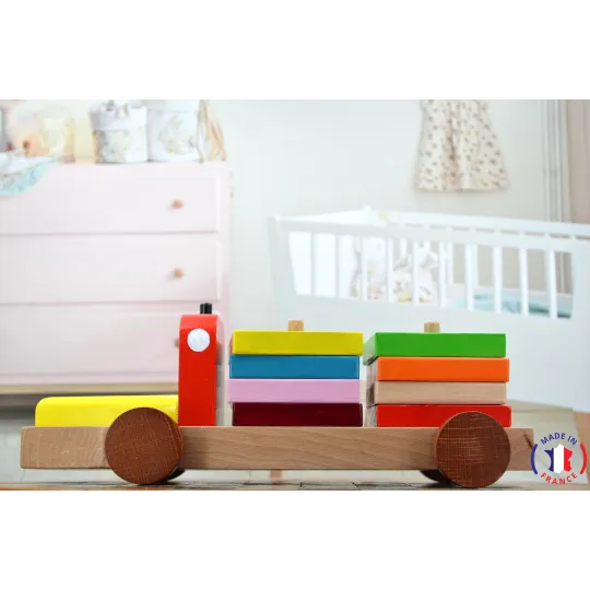 Camion en bois éducatif Bois Hêtre - Au Bois Enchanté