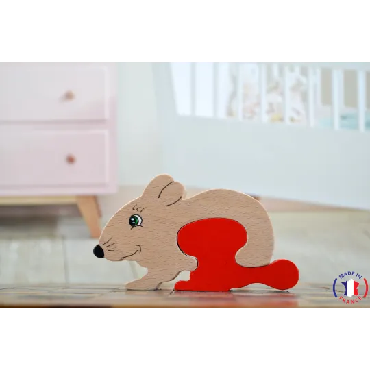 Wooden mouse toothbox Beech Wood - Au Bois Enchanté