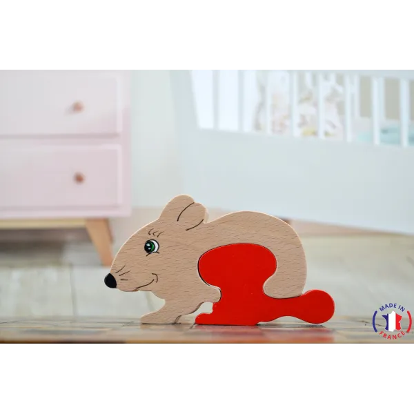 Wooden mouse toothbox Beech Wood - Au Bois Enchanté