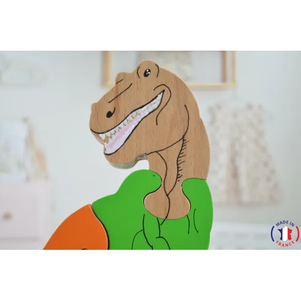 T-rex wooden puzzle Beech Wood - Au Bois Enchanté