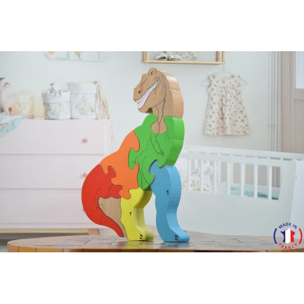 Puzzle en bois T-rex Bois Hêtre - Au Bois Enchanté