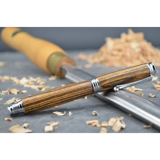 Julian wood pen in zebra Zebra wood - Au Bois Enchanté