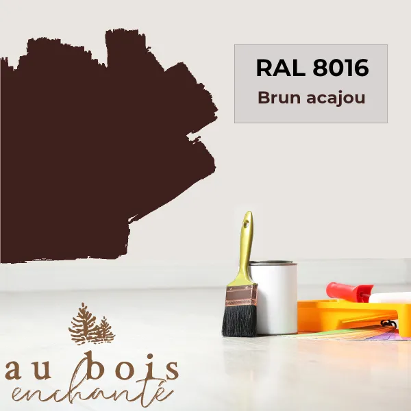 Peinture norme jouet Brun acajou RAL 8016  - Au Bois Enchanté