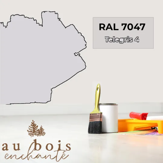 Peinture norme jouet Telegris 4 RAL 7047  - Au Bois Enchanté