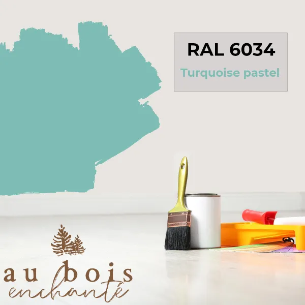 Peinture norme jouet Turquoise pastel RAL 6034  - Au Bois Enchanté