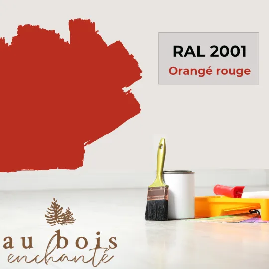 Peinture norme jouet Orangé rouge RAL 2001  - Au Bois Enchanté