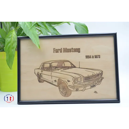 Tableau Ford Mustang en contre-plaqué bouleau finlandais Contre-plaqué bouleau finlandais 5 plis - Au Bois Enchanté