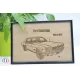 Ford Mustang painting in Finnish birch plywood Finnish birch plywood 5 ply - Au Bois Enchanté